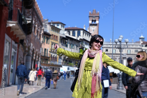 tourist woman in verona © .shock