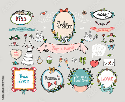 Wedding graphic set