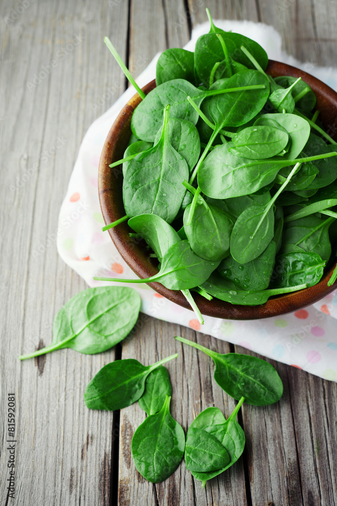 Fresh spinach leaves Fresh spinach leaves