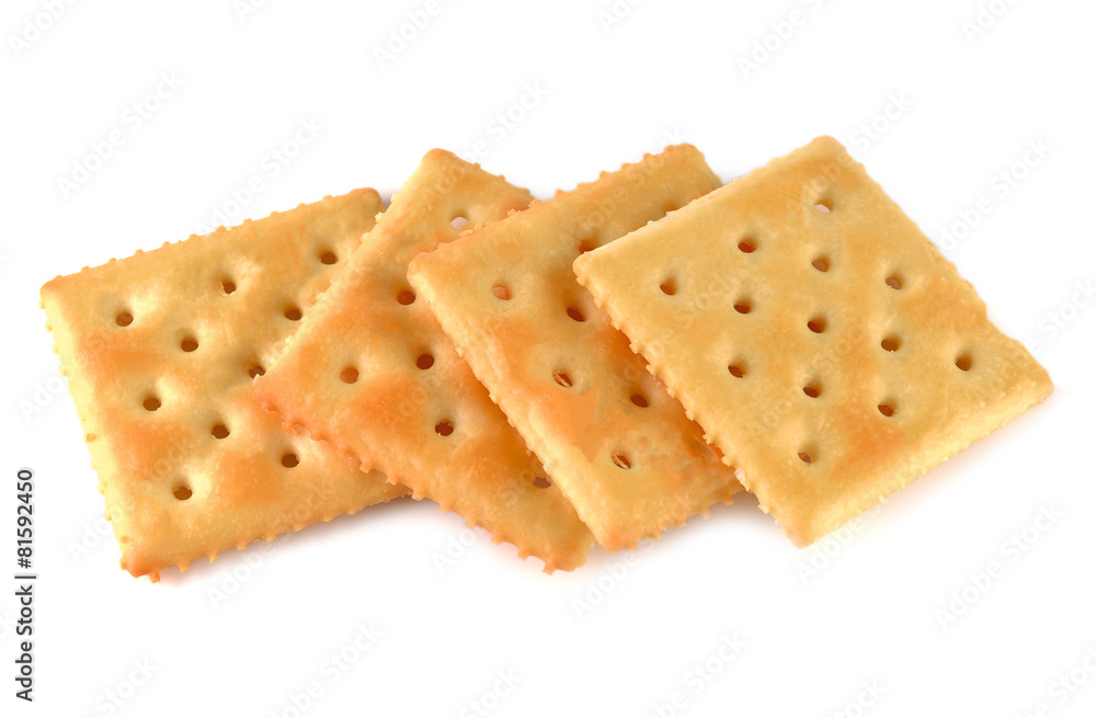 Biscuits lined isolated on white background Biscuits lined isolated on white background