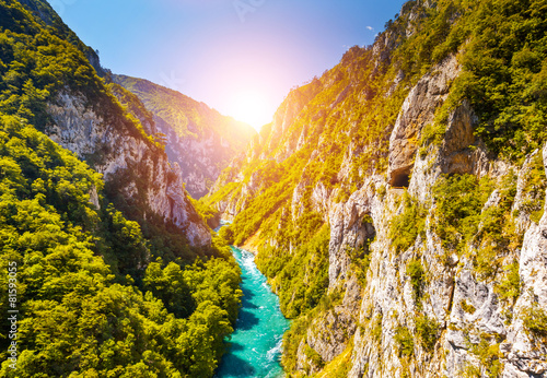 The Piva river in Montenegro