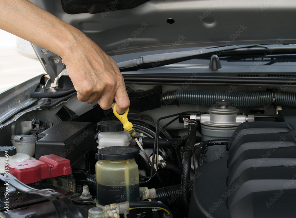 check the oil level in engine check the oil level in engine