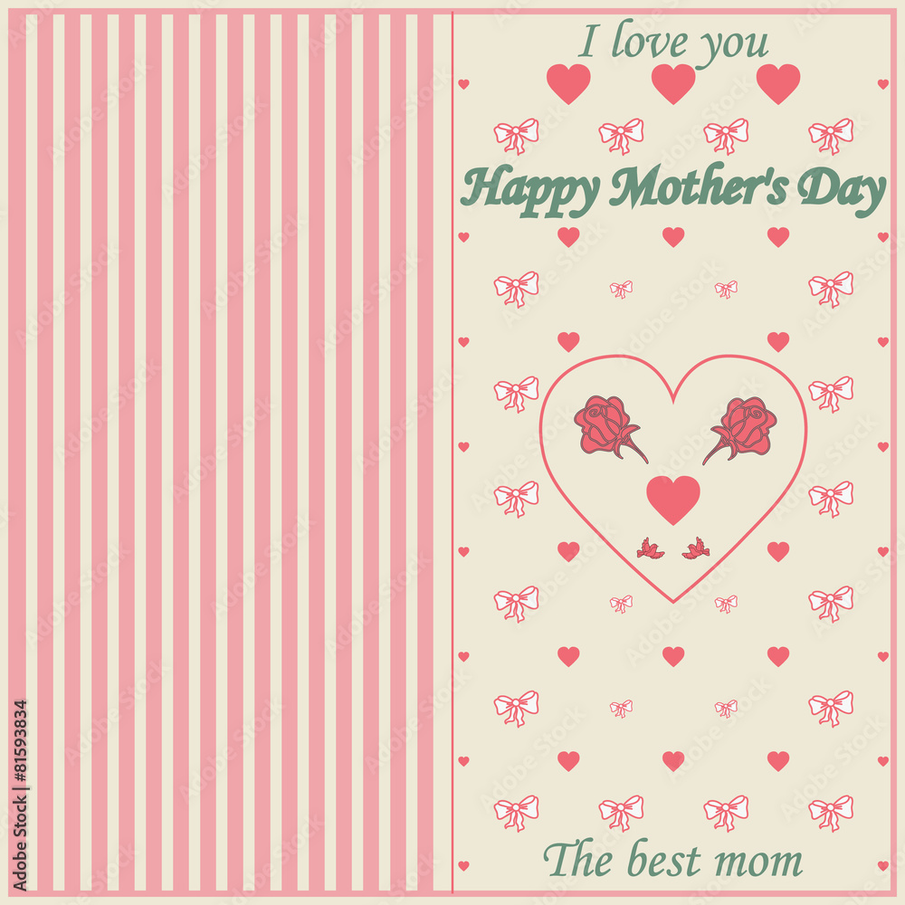 Vintage Happy Mothers's Day Typographical Background