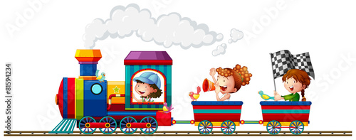 Children and train