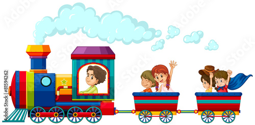 Train and children