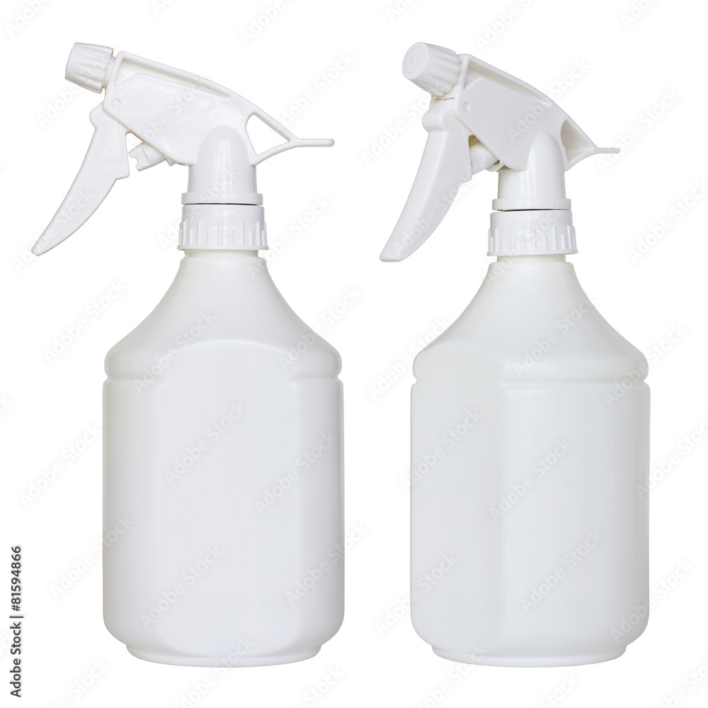 white spray bottle isolated on white with clipping path white spray bottle isolated on white with clipping path