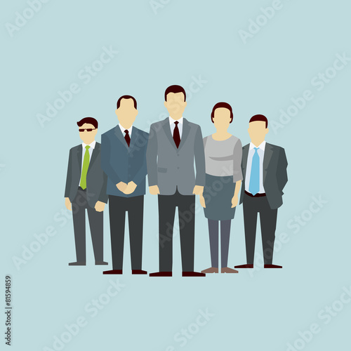 Teamwork. Concept of Group People. Vector flat.