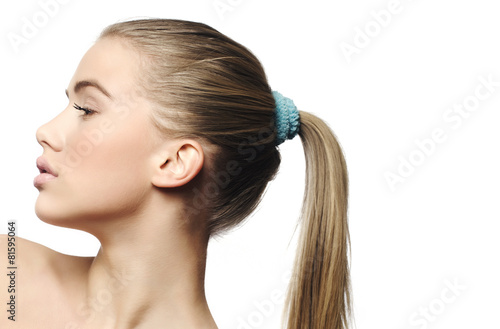 Girl with ponytail
