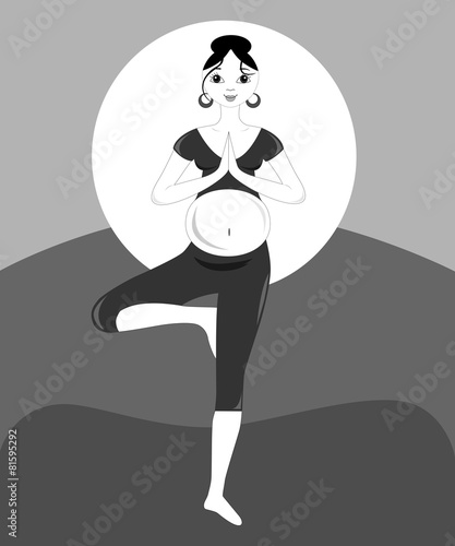 tree pose pregnancy and sun black