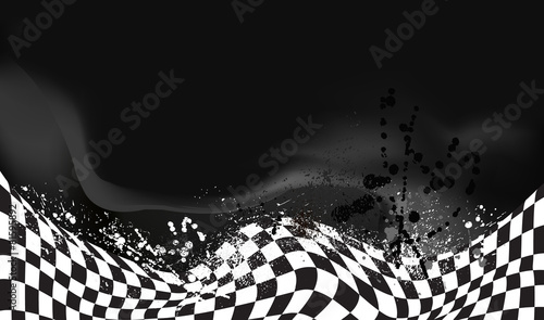 Fotografie, Obraz race, checkered flag background vector