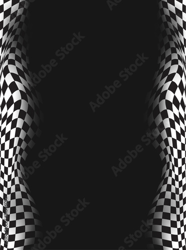 race, checkered flag background vector