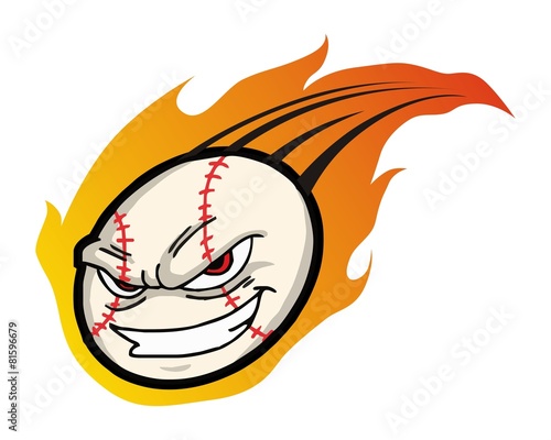 baseball sport fire flame logo image vector