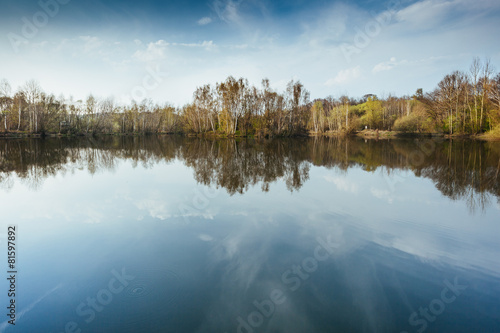 Forest Lake with Reflection