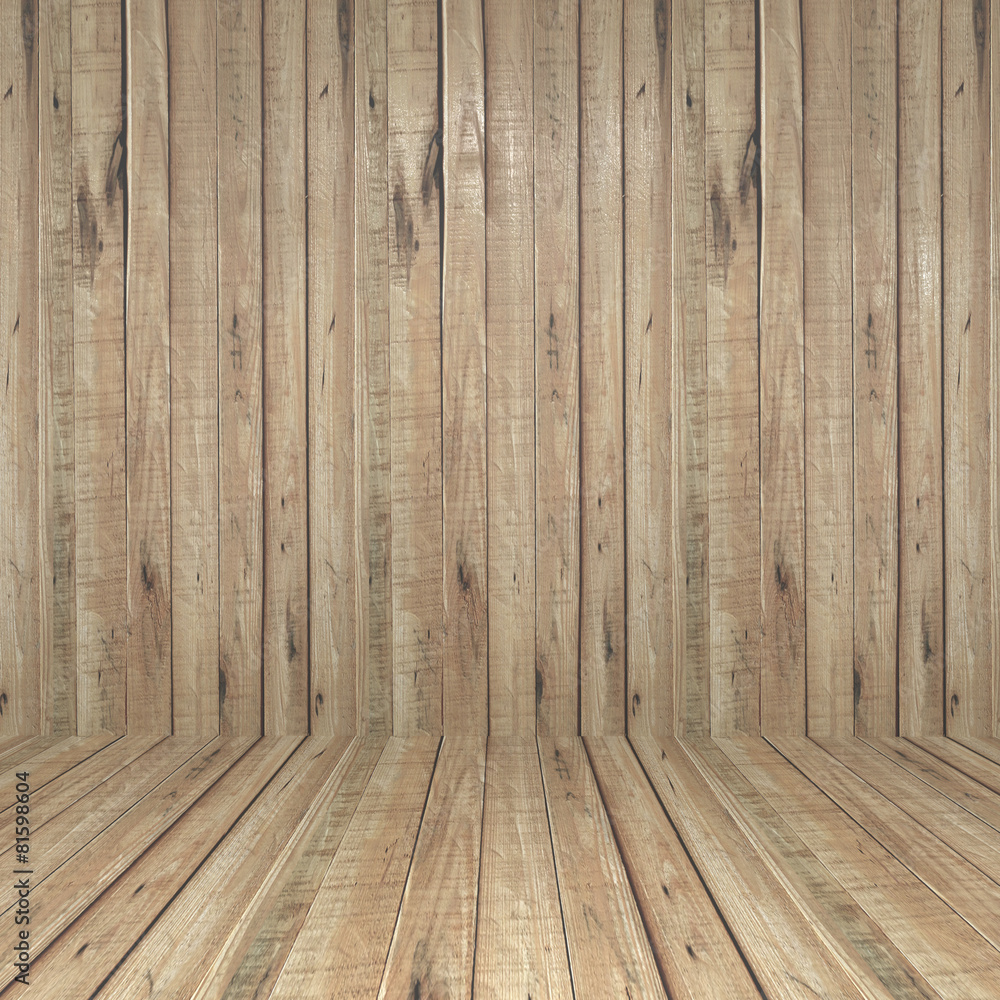 Naklejka premium wall and floor wood background