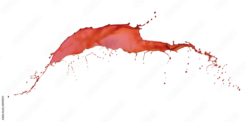 red splash over white background red splash over white background
