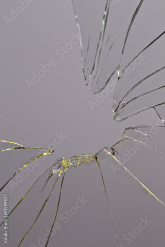 broken glass grey background