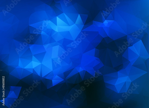 Abstract triangular geometric blue background