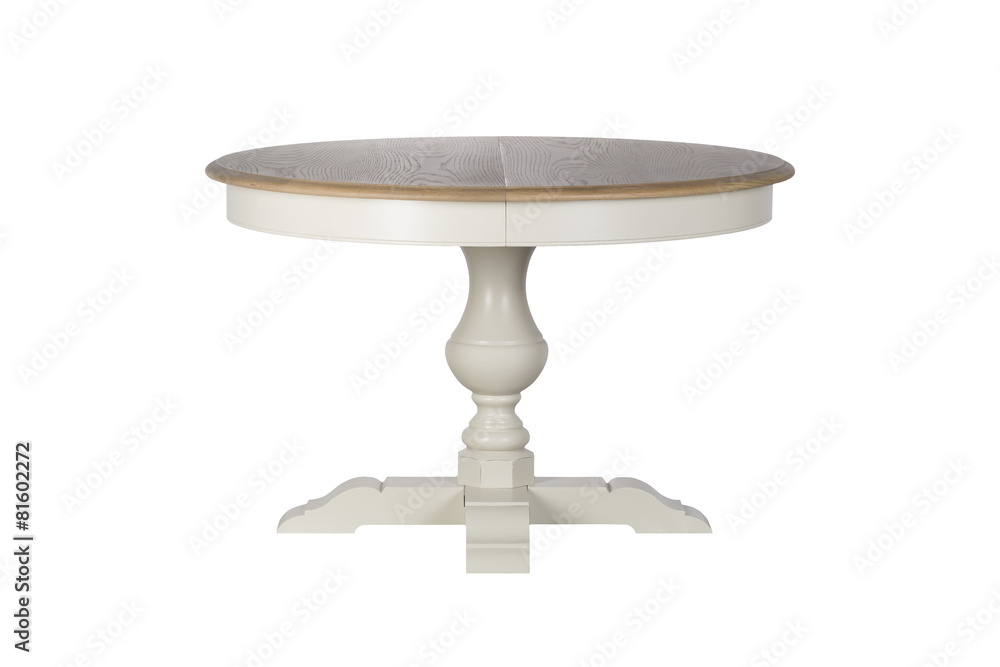 Round table isolated on white background Round table isolated on white background