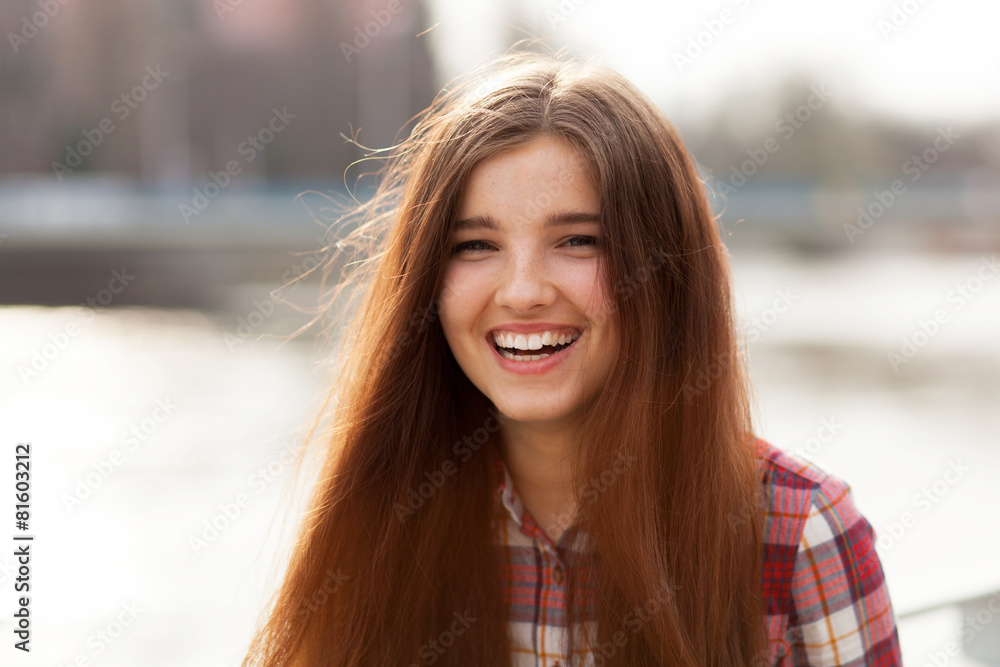 Natural face portrait of a beautiful young woman Natural face portrait of a beautiful young woman