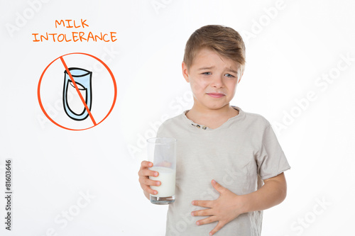 Fotografie the problem of milk intolerance