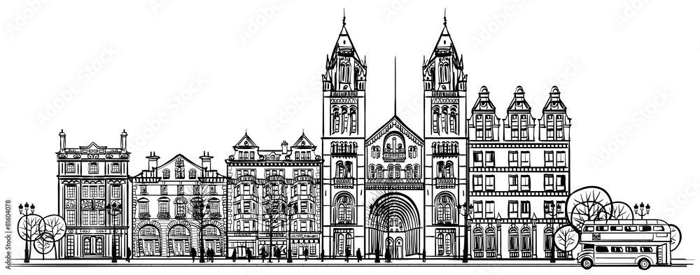 Obraz premium British old traditional facade of London