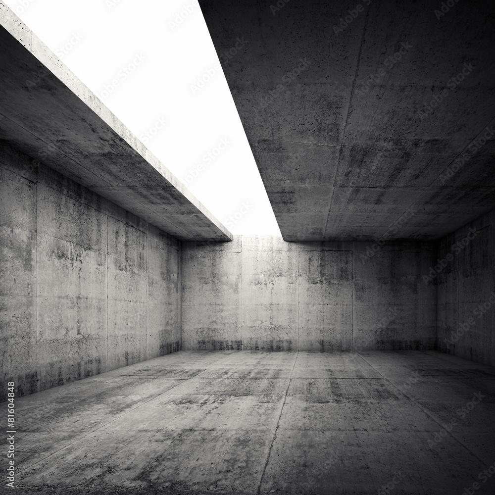 3d empty concrete room interior with empty white opening 3d empty concrete room interior with empty white opening