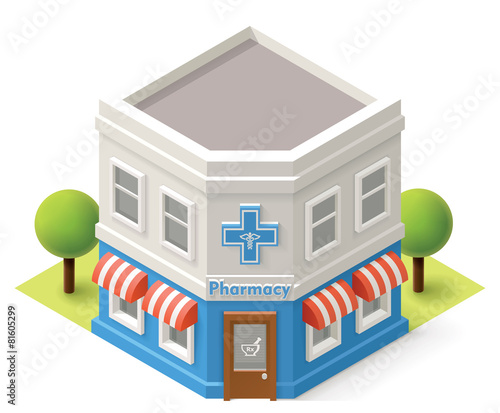 Vector isometric drugstore
