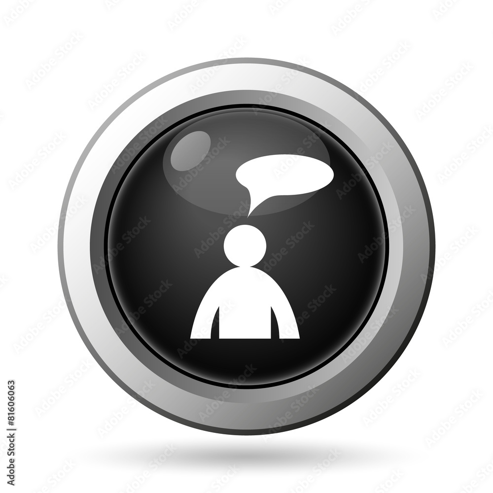 Comments icon - man with bubble Comments icon - man with bubble
