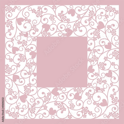 Template frame design for card.