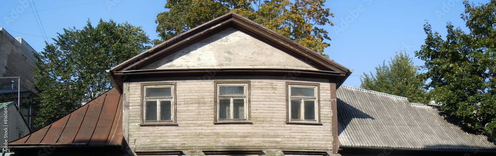 Panoramic view of roof and dormer Panoramic view of roof and dormer