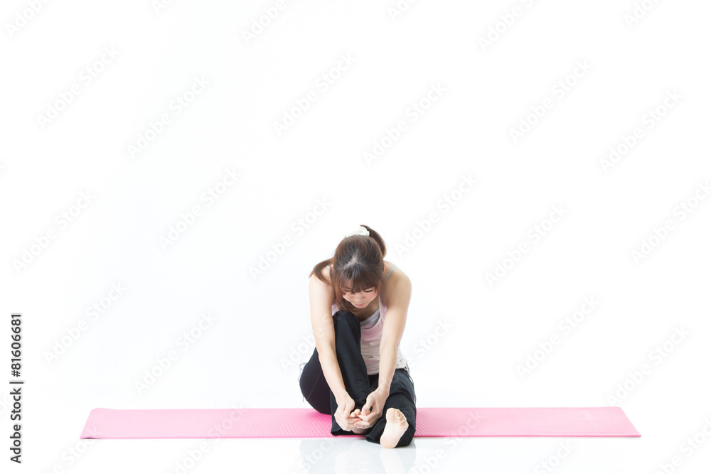 Fototapeta premium エクササイズ(白バック) 