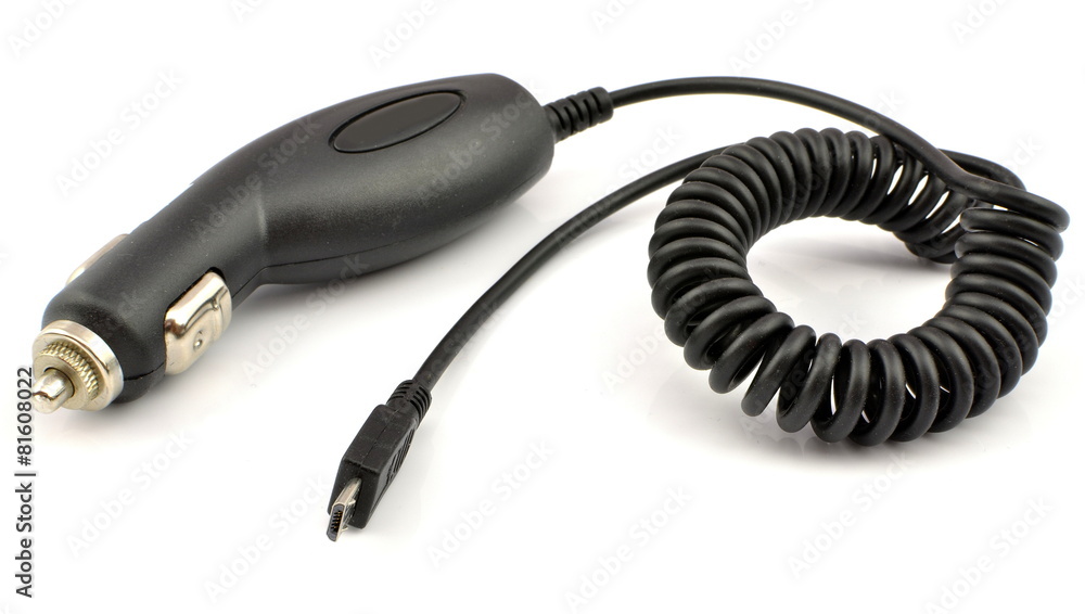 Car charger for your phone - obrazy, fototapety, plakaty 
