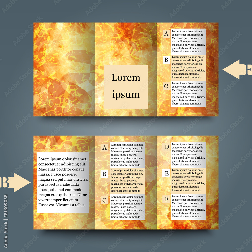 Brochure template with abstract background.