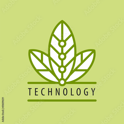 vector logo in chip technology petal