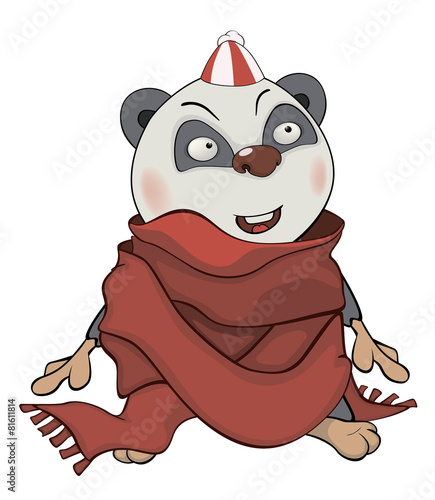 Fototapeta Naklejka Na Ścianę i Meble -  Bear. Panda. Cartoon