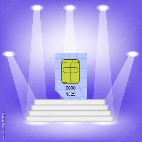 Blue SIM Card