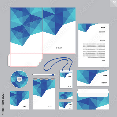 Corporate identity design vector - Stationery set design.