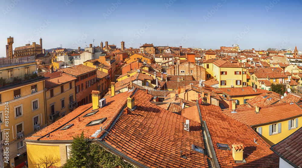 panorama of Bologna roofs