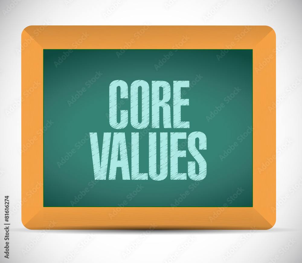 core values board sign illustration design core values board sign illustration design