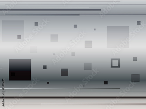 Modern abstract gray background with squares and lines