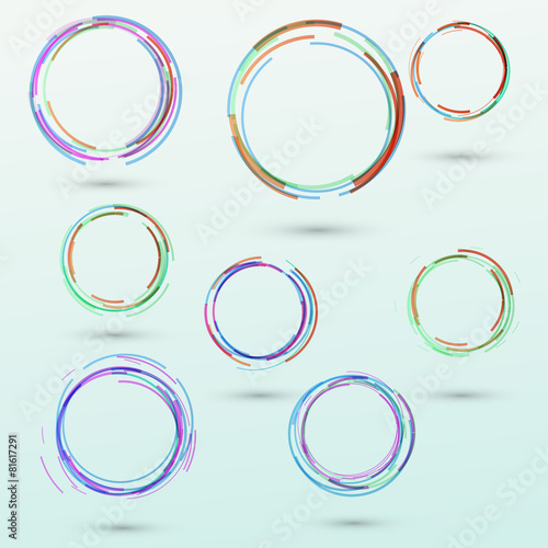 Abstract circle design elements collection
