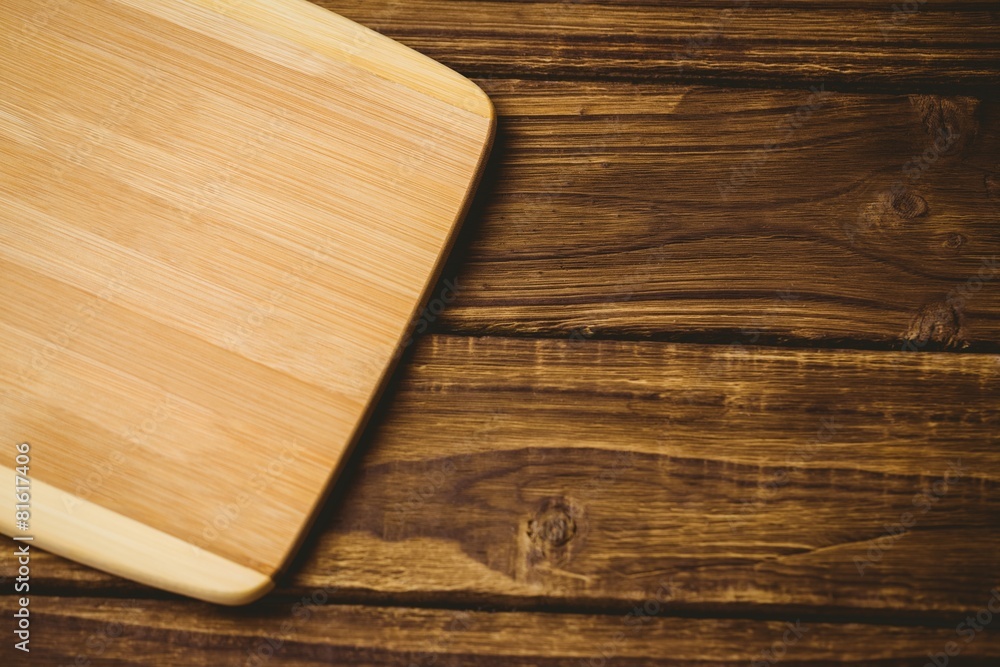 Wooden board on a table Wooden board on a table
