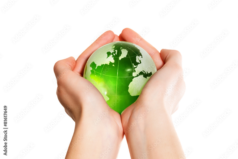 Green earth the world in hand Green earth the world in hand