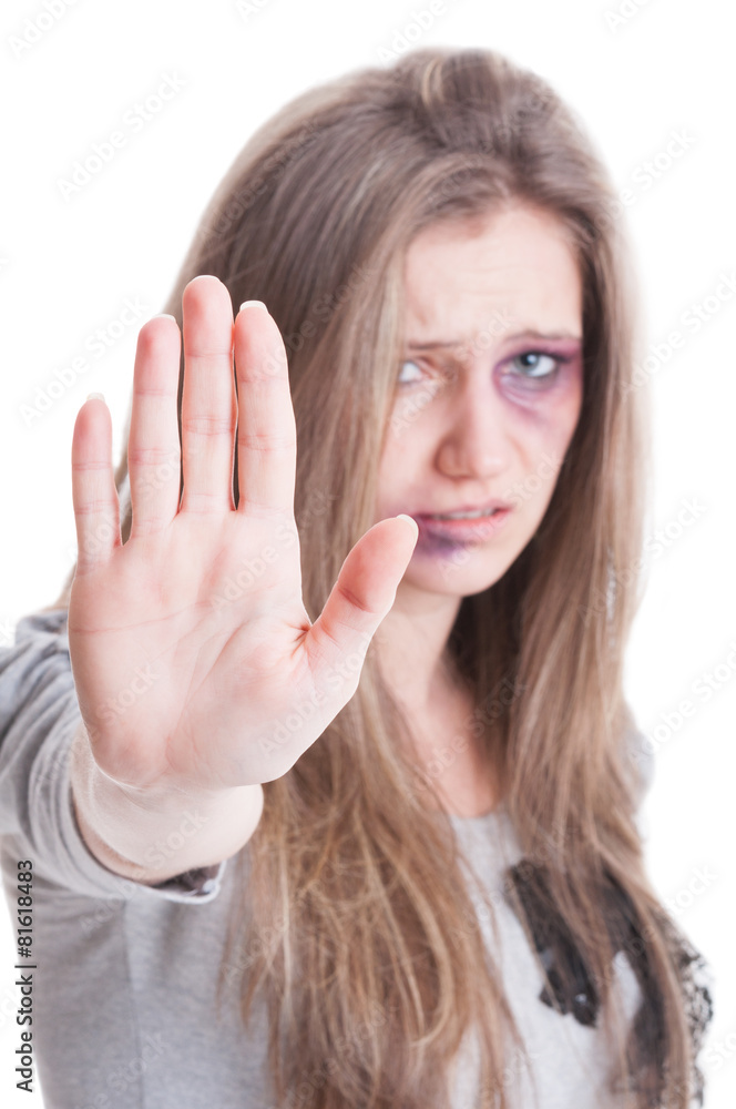 Stop domestic violence against women concept Stop domestic violence against women concept