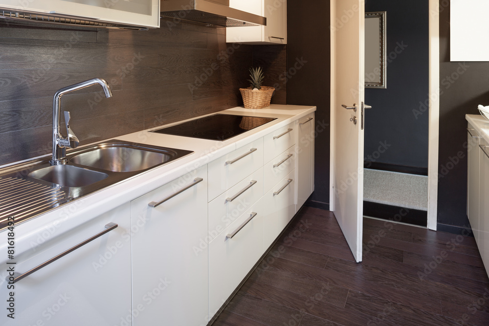 Fototapeta premium modern house, domestic kitchen