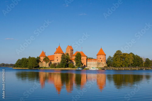 Ancient Trakai castle in Lithuania