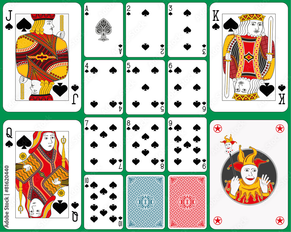 Spades Suite with four large figures
