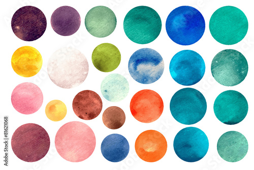 Watercolour circle textures