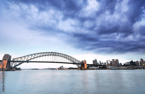 View of Sydney Harbor in a cloudy day © Javen