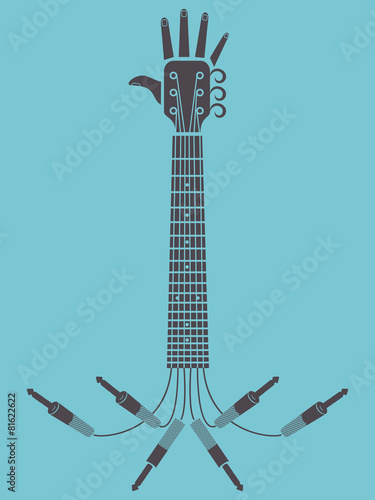 Hands up concert, guitar arm concept